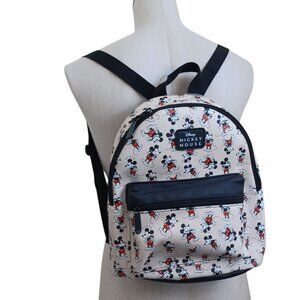 Disney Mickey Mouse Backpack BioWorld Cream Black‎ Red Mini Bag NEW